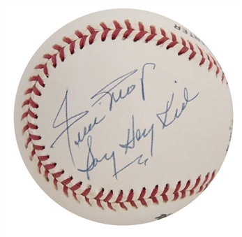 Willie Mays Single Signed ONL White Baseball With "Say Hey Kid" Inscription (Beckett)